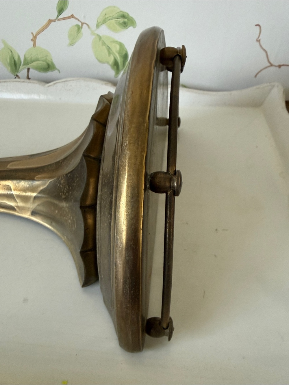 Vintage Brass Wall Sconce Shelf - Picture 3 of 9